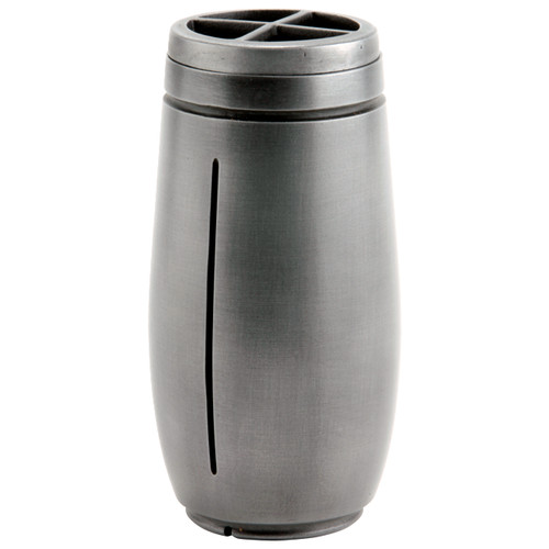 Small aluminium grave - aluminium, vase