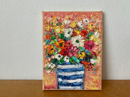 Bouquet flowers striped - bouquet, of