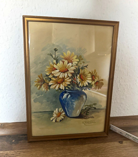 Original watercolor marguerite - original,