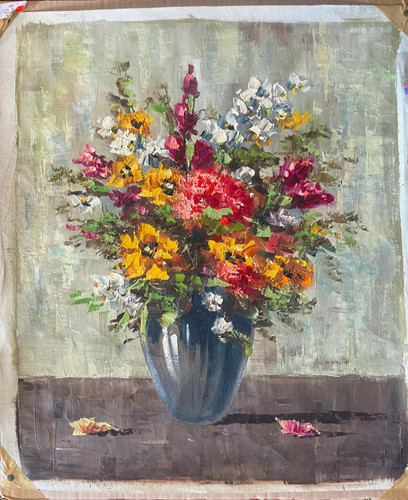 Oil painting signed housier - signed,