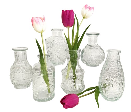 Glasvase vintage klarglas - vintage,,