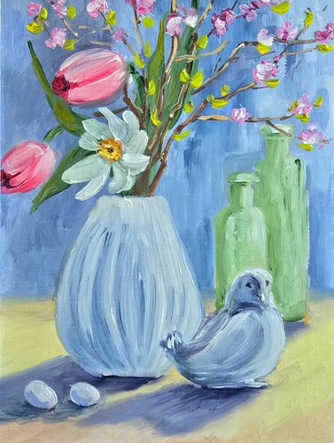 Tulips flowers oil painting - tulips,