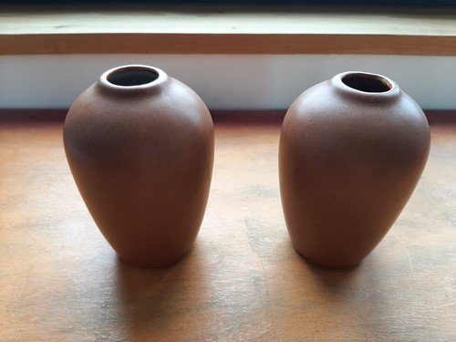 Blumen vase klein braun - 2x,