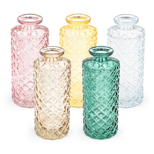 5er set kleine vase - set, glas