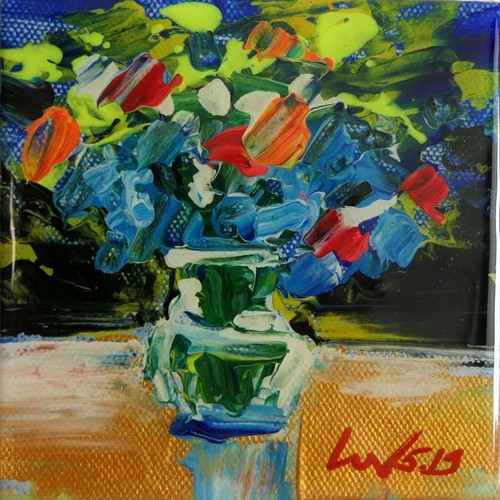 Flowers still life acrylic - flowers,