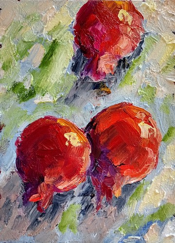 Pomegranate oil painting - pomegranate,