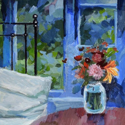 Flowers window acrylic - at,