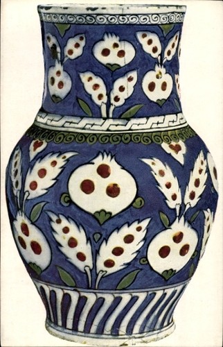 Postcard flower vase from asia - postcard,