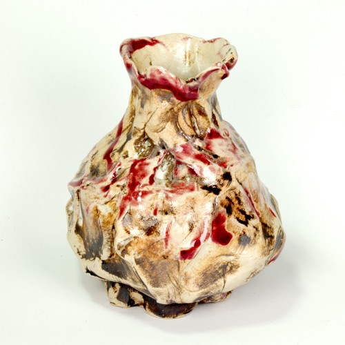 Vase ceramic stoneware cave