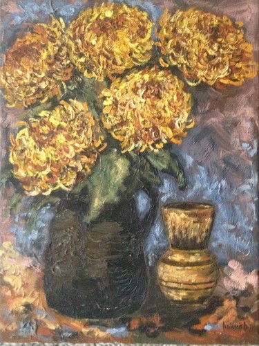 Expressionist oil painting - oil,